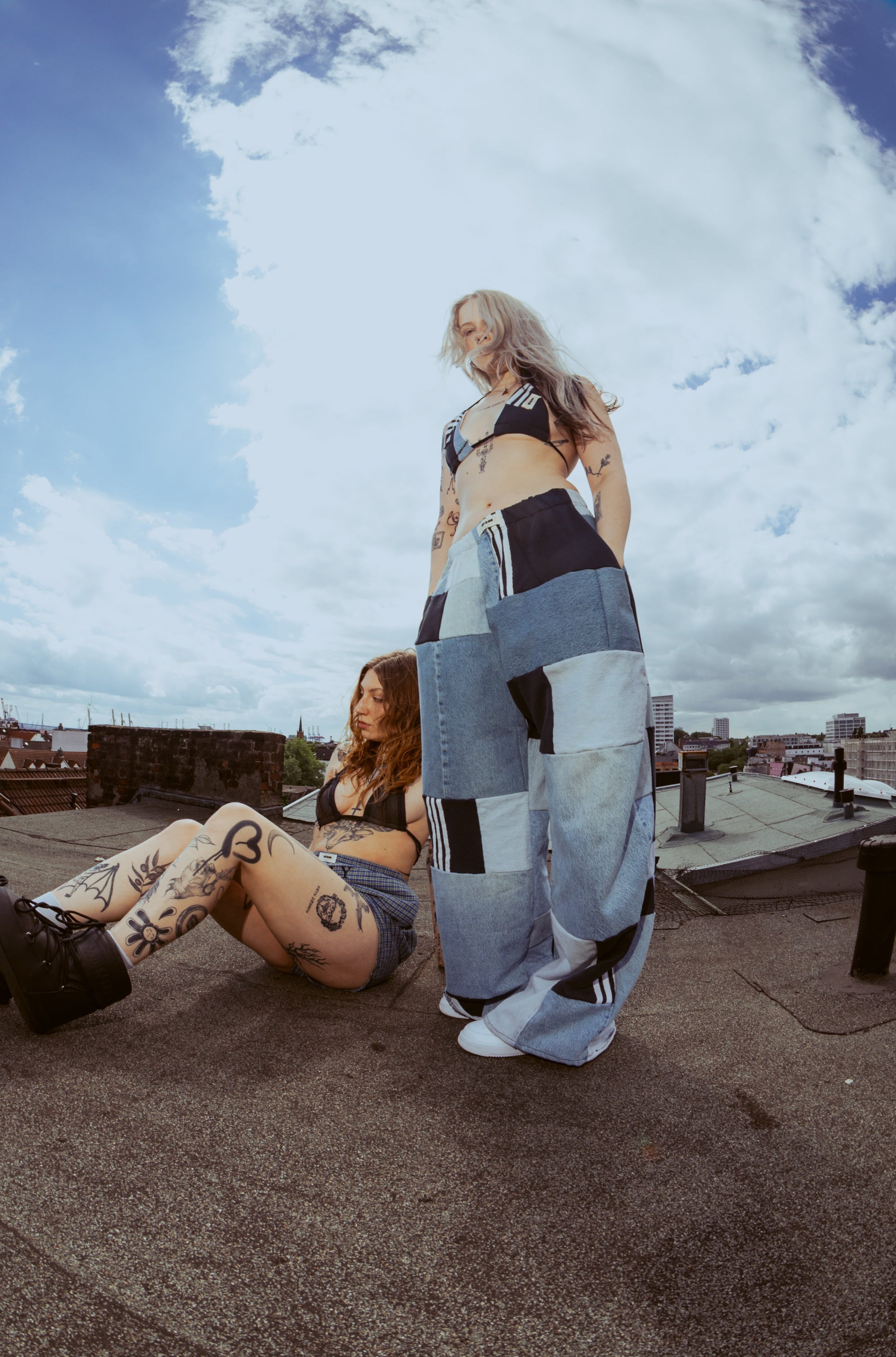 PATCHWORK JOGGER DENIM PANTS