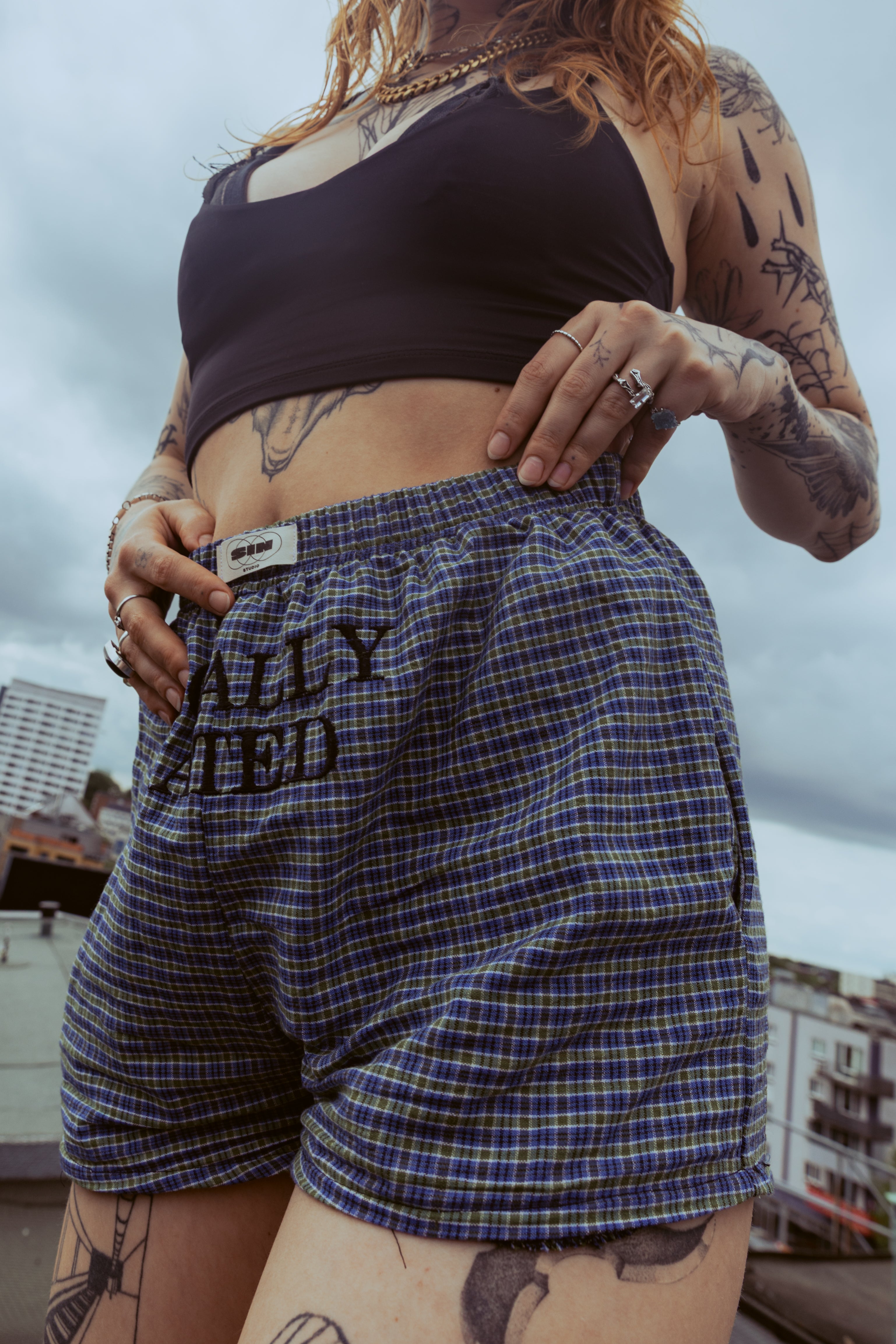 STITCHED BOXER SHORTS SHORT